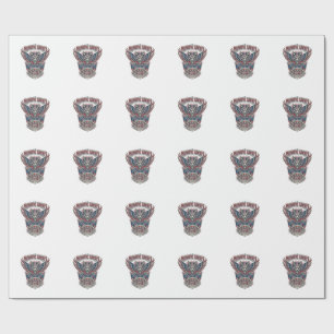 Patriotic Guardian Mask Freedom Military Inspired Wrapping Paper