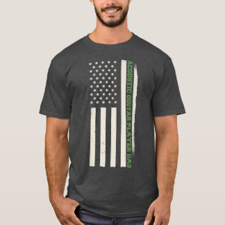 Patriotic Guitarist Musician Acoustic Guitar Playe T-Shirt