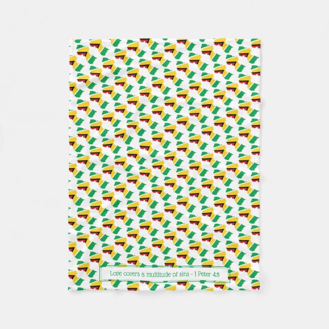 Patriotic GUYANA FLAG Fleece Blanket (Front)