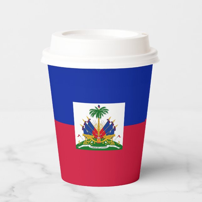 Patriotic Haiti Flag Paper Cups (Front)