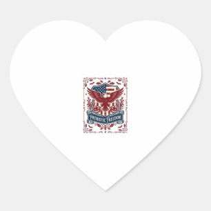 Patriotic Halloween Vector Graphic Tee Heart Sticker