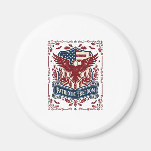 Patriotic Halloween Vector Graphic Tee Magnet