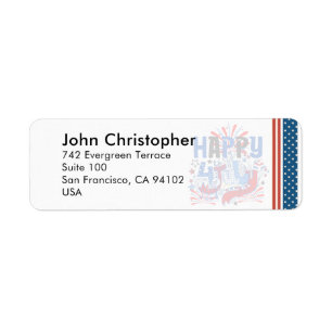 Patriotic Happy 4th of July Celebration Design