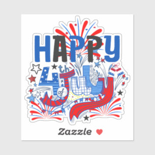 Patriotic Happy 4th of July Celebration Design