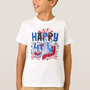 Patriotic Happy 4th of July Celebration Design T-Shirt