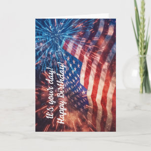 Patriotic Happy Birthday Card