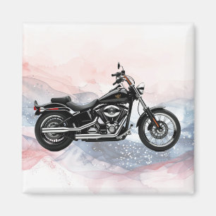 Patriotic Hawg Heritage Twin-Cam Motorcycle Magnet