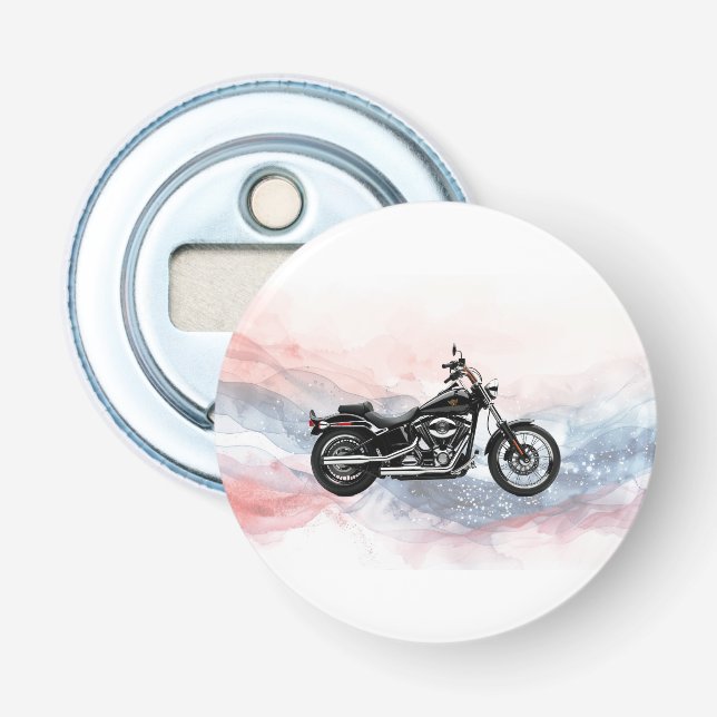 Patriotic Hawg Heritage Twin-Cam Motorcycle Opener (Front)