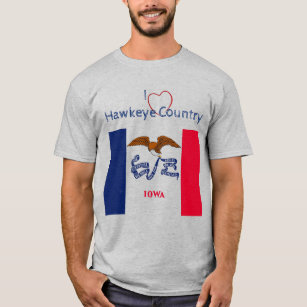 Patriotic Hawkeyes Iowa Flag  Uni-sex T-Shirt