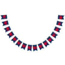 Patriotic Heart bunting banner