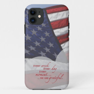 Patriotic Heart Flag, Military Appreciation iPhone 11 Case