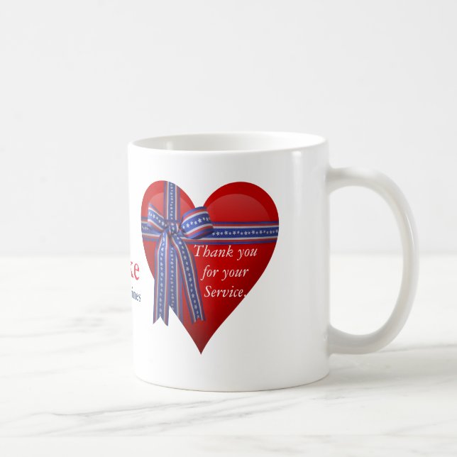 Patriotic Heart graphic Coffee Mug (Right)