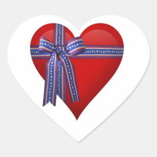 Patriotic Heart graphic Heart Sticker