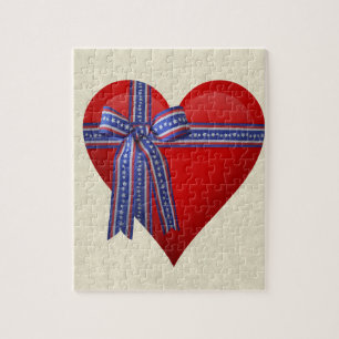 Patriotic Heart graphic Jigsaw Puzzle