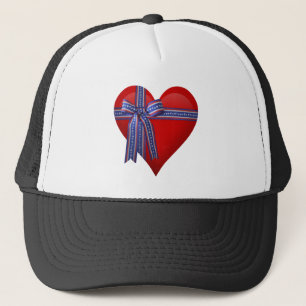 Patriotic Heart graphic Trucker Hat