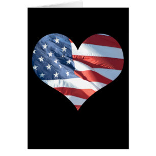 Patriotic Heart Shaped American Flag