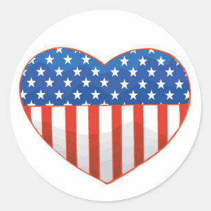 Patriotic Heart stickers