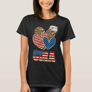 Patriotic Hearts American Cma Usa Flag Nursing 4th T-Shirt