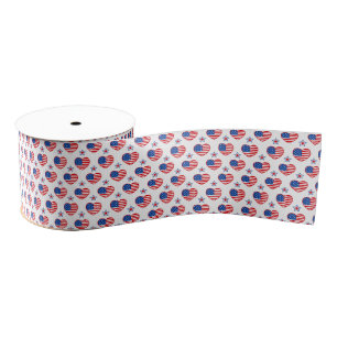 Patriotic Hearts Grosgrain Ribbon