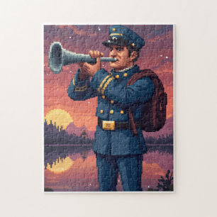 Patriotic Hidden Picture Mosaic Activity Game for Jigsaw Puzzle