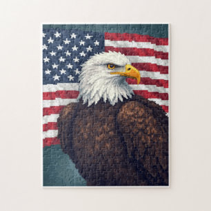 Patriotic Hidden Picture Mosaic Activity Game for Jigsaw Puzzle