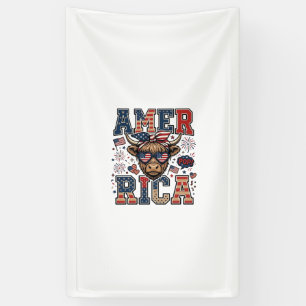 Patriotic Highland Cow America 4th of July Shirt_1 Banner