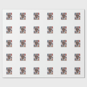 Patriotic Highland Cow America 4th of July Shirt_1 Wrapping Paper
