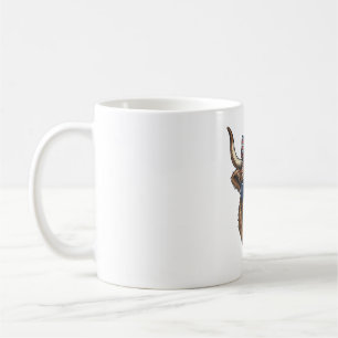 Patriotic Highland Cow Vintage Engraving Design_1 Coffee Mug