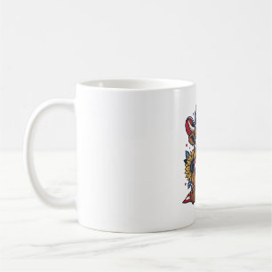 Patriotic Highland Cow Vintage Engraving Shirt Des Coffee Mug