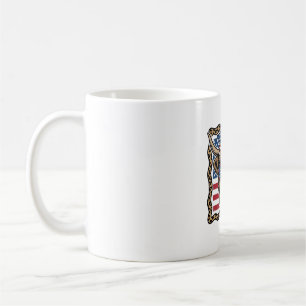 Patriotic Highland Cow Vintage Flag Graphic_1 Coffee Mug