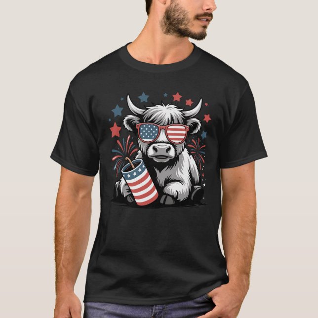 Patriotic Highland Vibes T-Shirt (Front)