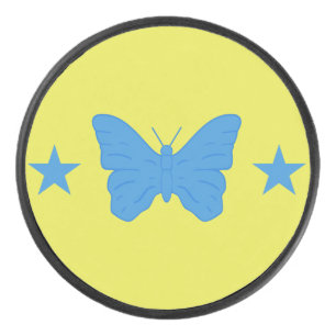 Patriotic hockey puck with flag of Bady Bassit