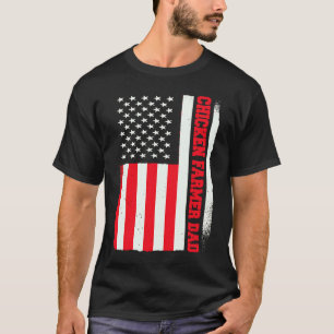 Patriotic Hog Farming Farm Agriculture Chicken Far T-Shirt