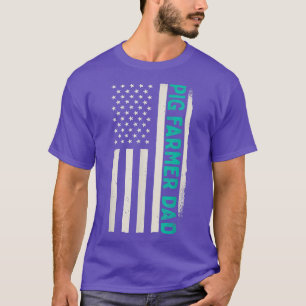 Patriotic Hog Farming Farm Agriculture Pig Farmer T-Shirt