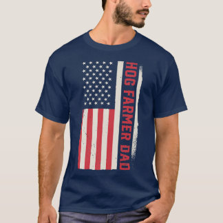Patriotic Hog Farming Farm Agriculture Pig Farmer  T-Shirt