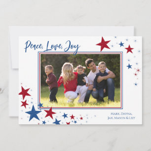 Patriotic Holiday Stars Photo Card