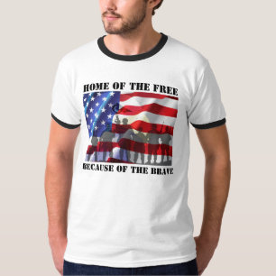 Patriotic Home Of The Free Because Of The Brave T-Shirt