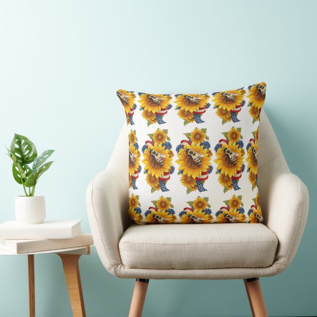 Patriotic HoneyBee Cushion (Chair)