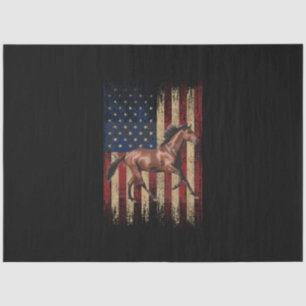 Patriotic Horse American Flag Horseback Riding Tissue Paper