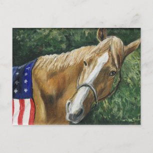 "Patriotic Horse" Art Reproduction Postcards