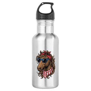 Patriotic Horse Head Vector Shirt Design_1 532 Ml Water Bottle