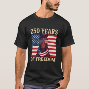 Patriotic Horse Independence Day Freedom USA 250 T-Shirt