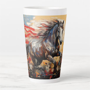 Patriotic Horse Latte Mug