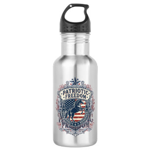 Patriotic Horse Lover Vector Graphic Tee_1 532 Ml Water Bottle