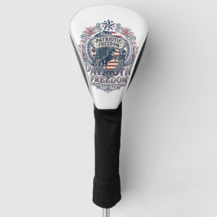 Patriotic Horse Lover Vector Graphic Tee_1 Golf Head Cover