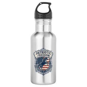 Patriotic Horse Ranch Mum Vector Graphic Tee_1 532 Ml Water Bottle