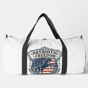 Patriotic Horse Ranch Mum Vector Graphic Tee_1 Duffle Bag