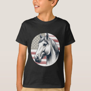 Patriotic Horse Riding T-Shirt