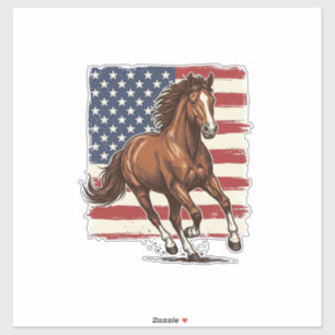 Patriotic Horse Vintage Western Vector Design_1