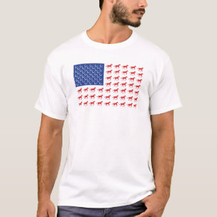 Patriotic Horses American Flag T-Shirt